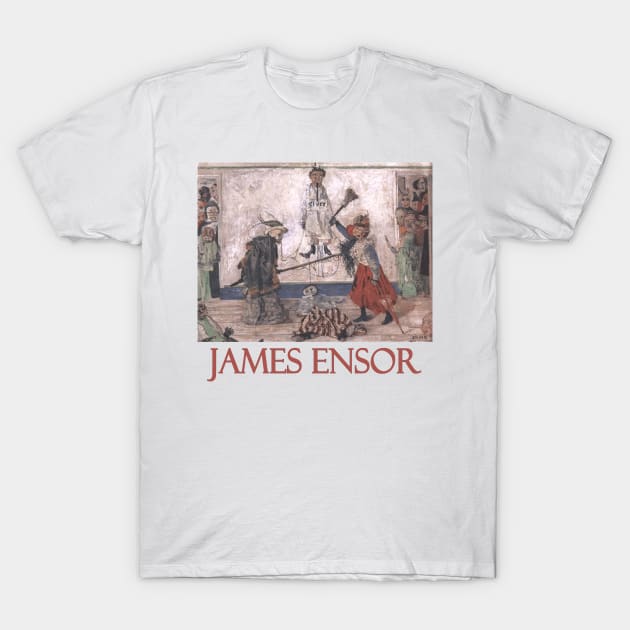 Skeletons Fighting Over a Hanged Man by James Ensor T-Shirt by Naves